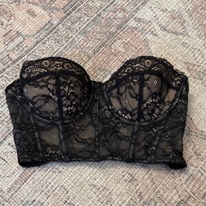 Adika Black Lace Bustier